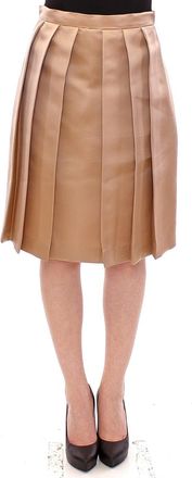 Andrea Incontri Silk Solid Mini Pleated Womens Skirt