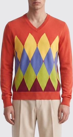 Ballantyne Pullover Ballantyne in cotone e cashmere con motivo a rombi