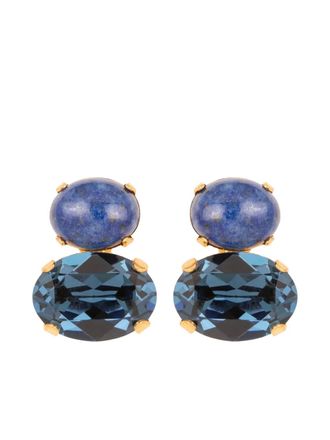 Jennifer Behr Yvette earrings - women - Lapis Lazuli/Synthetic Crystal - One Size - Blue