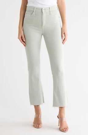 AG - Adriano Goldschmied Farrah High Waist Raw Hem Crop Bootcut Jeans in Sulfur Fresh Sage at Nordstrom Rack, Size 24