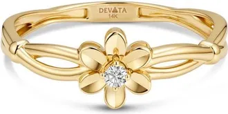 Devata Devata Daisy Flower Ring in 14K Gold in Yellow Gold at Nordstrom, Size 8