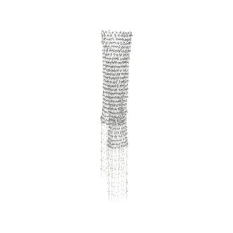 Dries Van Noten Scarves, female, Gray, Size: ONE SIZE Beaded Scarf
