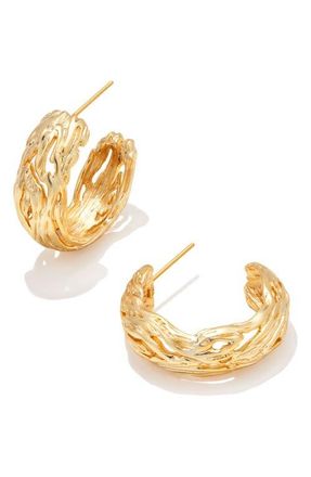 Kendra Scott Caprise Hoop Earrings in Gold at Nordstrom