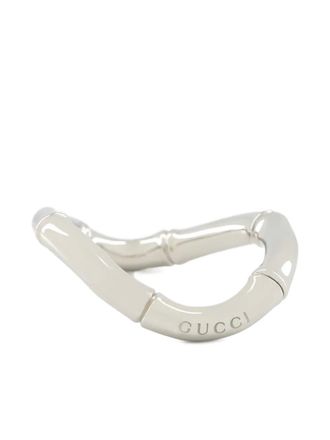 Gucci bamboo-shaped cuff bracelet - Silver