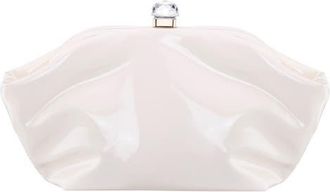 Nina Lyric Faux Leather Clutch in Ecru at Nordstrom