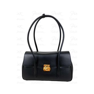 Coccinelle Shoulder Bags, female, Black, Size: ONE SIZE C-Me Lock Bauletto Grande