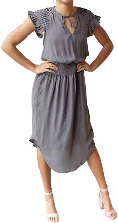 Amuse Society Isola Woven Dress In Ash