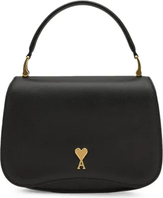 Ami Rectangular Gold-Emblem Silk-Nylon Handbag