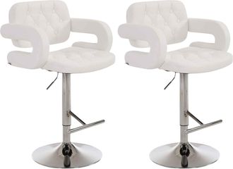Clp Set De 2 Taburetes De Bar Dublin Blanco
