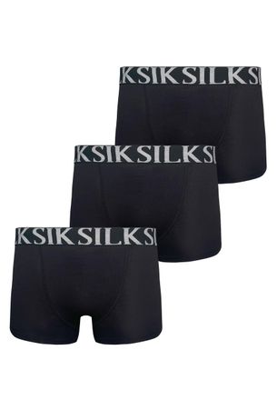 Siksilk Pack de 3 Calzoncillos Boxer para Hombre Negro XXL