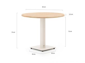 Forza Furniture Forza Orta tuintafel &oslash;85cm (h:75cm)