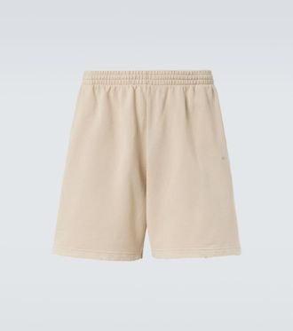 Balenciaga Back distressed logo cotton shorts