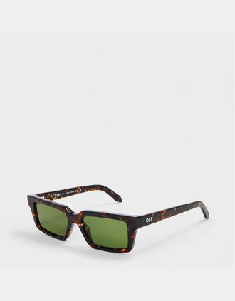 Off-white Mens Round Sunglasses - Havana Green - Size: ONE size