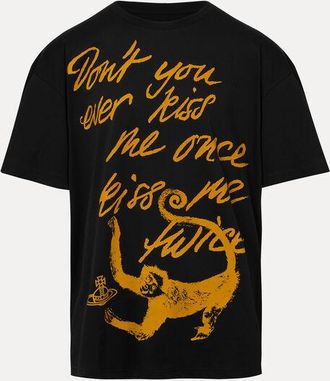 Vivienne Westwood Oversized Monkey T-shirt Cotton Black XS Unisex