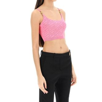 Versace Womens Multicolor Elastane Tank Tops
