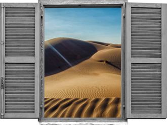 Queence Wandtattoo »Wüste« Wandsticker, Wandbild, selbstklebend, 3D, Fenster