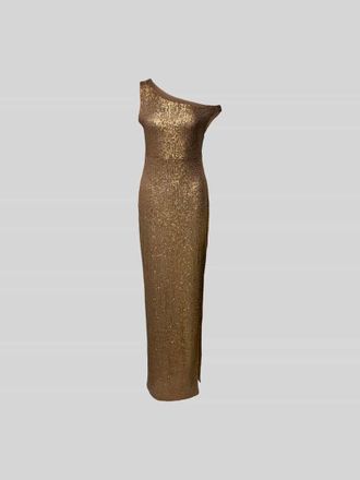 Norma Kamali Maxikleid im One-Shoulder-Design in Gold, Gr&ouml;&szlig;e M