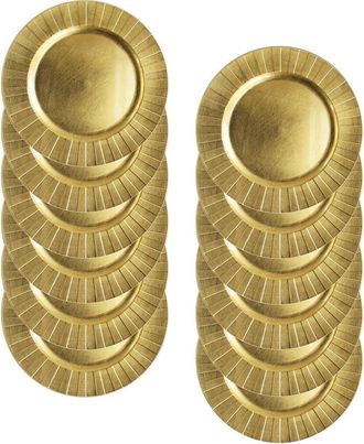 American Atelier Dnu American Atelier Set Of 12 Burst Charger Plates