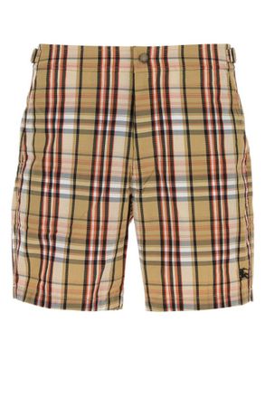 Burberry Beige Logo Swim Shorts