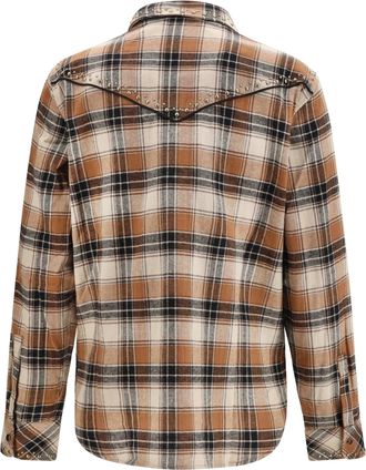 P.A.R.O.S.H. Womens Cowboy Shirt Fantasia Marrone Cotton