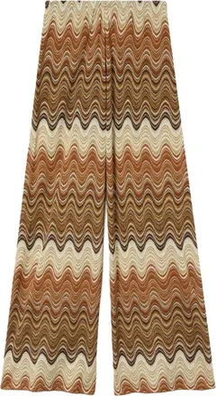 MC2 Saint Barth Wavy Multicolored Patterned Wide-Leg Pants