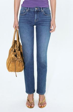 Mango Featuring Hailey Bieber Skinny Jeans in Medium Blue at Nordstrom, Size 10
