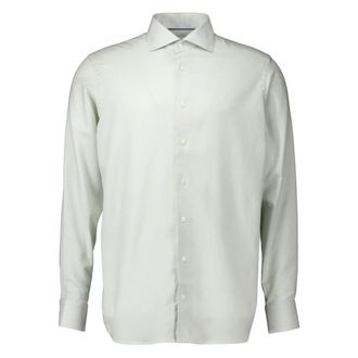 Eton Lange Mouw Shirt - Heren - Casual Overhemden - Wit - S - Katoen - Overhemden