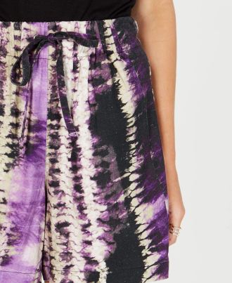 Inc International Concepts INC Womens Tie-Dye High Rise Casual Shorts Purple S