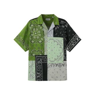 Kenzo Bicolor Cotton Shortsleeve Mens Shirt