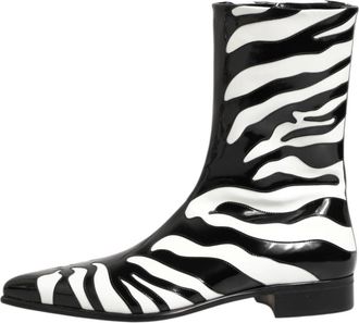 Dolce & Gabbana Cowboy Boots, male, Black, Size: 11 US Mid Calf Boots