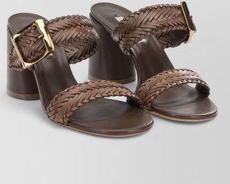 Casadei sandals open toe block heel braided straps