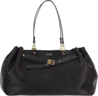 Balenciaga Black Fan Carry All Medium Tote