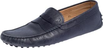 Tod's Tods Blue Leather Penny Loafers