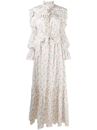 Philosophy di Lorenzo Serafini floral ruffle maxi dress - White
