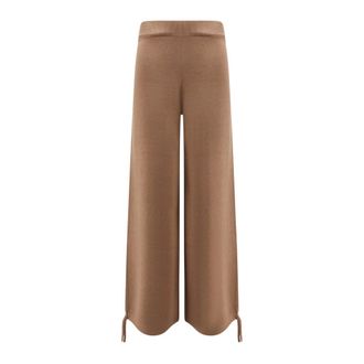 Max Mara Wide Trousers, female, Brown, M, Drawstring Trousers