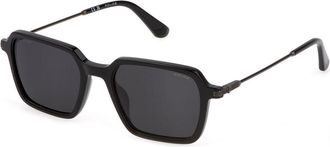 Police SPLL10 OCTANE 7 Polarized 700P Mens Sunglasses Black Size 52
