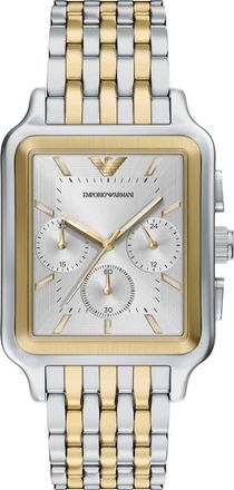 Emporio Armani Tank Chronograph Bracelet Watch, 34mm x 50mm in Silver at Nordstrom