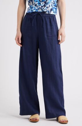 Tommy Bahama Two Palms Easy Linen Drawstring Pants in Coastline at Nordstrom, Size X-Large