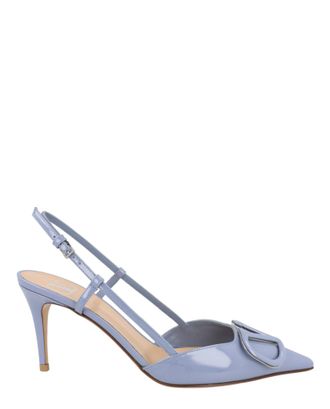 Valentino VLogo Signature Patent Leather Slingback Pumps