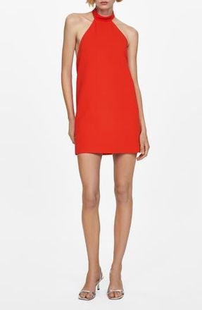 Mango Bobiet Halter Dress in Red at Nordstrom Rack, Size 8