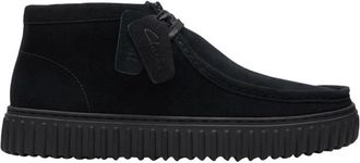 Clarks Moderne Zwarte Su&egrave;de Enkellaars - Heren - Veterlaarzen - Zwart - 44 EU - Su&egrave;de - Schoenen