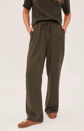 Gentle Fawn Gabriel Wide Leg Pant In Washed Bayleaf