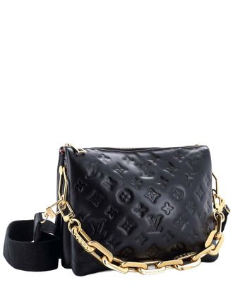 Louis Vuitton Black Monogram Embossed Leather Coussin Bag Pm (Authentic Pre- Loved)