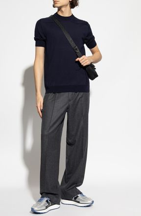 Jil Sander Wool T-shirt, Mens, Navy Blue