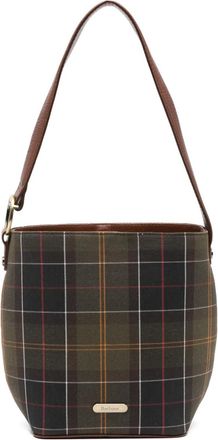 Barbour check-pattern tote bag - Green