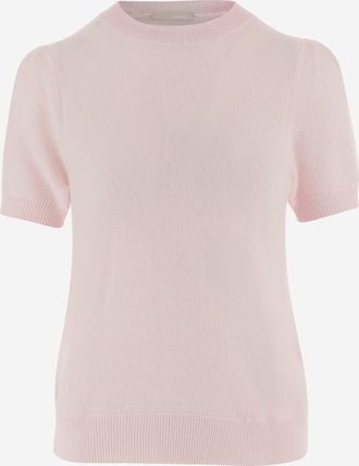 Allude Allude kasjmier trui met korte mouwen