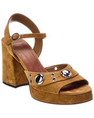 Valentino Vlogo Signature Suede Sandal