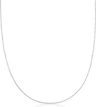 Ross-Simons 1mm 14kt White Gold Adjustable Rope-Chain Necklace