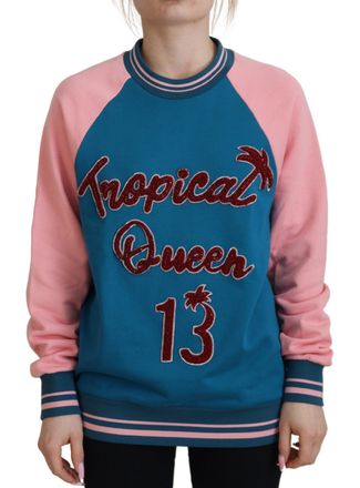 Dolce & Gabbana Womens Tropical Queen Sweatshirt 13 - Blue