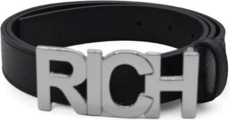 John Richmond Fashion Riem - Dames - Riemen - Zwart - 80 CM - Leer - Accessoires